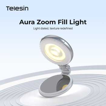 TELESIN Lampu Fill Light MagSafe Flashlight 3in1 Color 600mAh - Silver