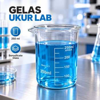 Gambar produk VYROX One Two Cups Gelas Ukur Lab Kimia Multifungsi Borosilicate Glass 250ml - BG17