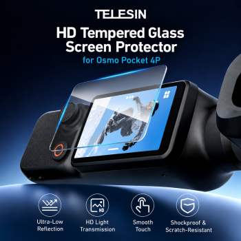 TELESIN Tempered Glass Screen Protective Film Kit DJI Osmo Pocket 4P - S6-FLM-39-TDJ
