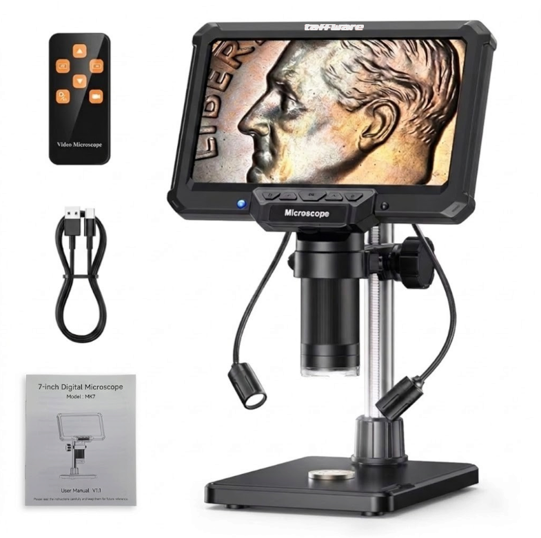 Gambar produk Taffware Mikroskop Digital Monitor 16MP 1080P 1200X IPS 7 Inch Remote - MK7 - 8