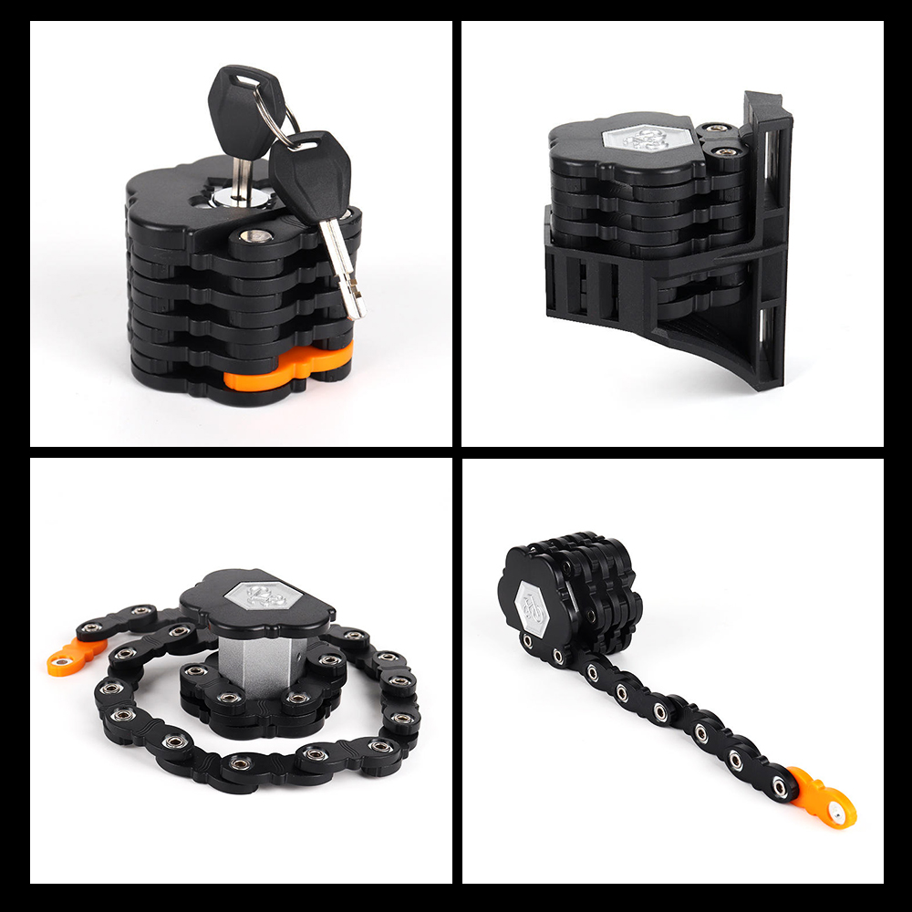 Gambar produk WEBIKE Gembok Sepeda Lipat Portable Bike Folding Lock Alloy Steel 78cm - WB012 - 2
