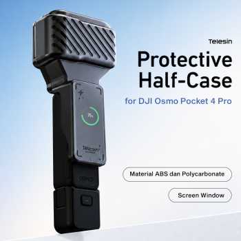 TELESIN Pelindung Kamera Aksi DJI Osmo Pocket 4P Protective Half Case - Black