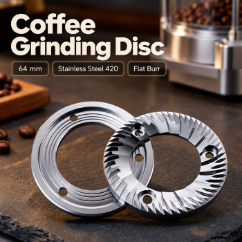 Molinio Mata Pisau Penggiling Biji Kopi Titanium Coated Flat Burr 64mm - Silver