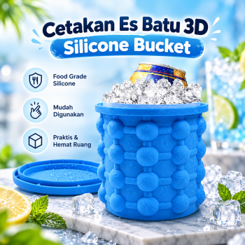 Gambar produk HAWXS Cetakan Es Batu Ice Cube Bucket 3D Silicone Mold - C01