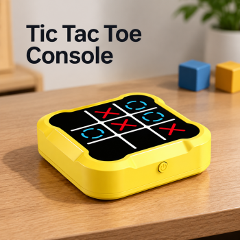 Chho 3in1 Tic Tac Toe Digital Game Console Whack A Mole Mainan Edukasi - Yellow