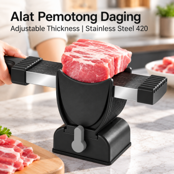 Gambar produk FALE Alat Pemotong Daging Manual Meat Slicer Adjustable Thickness - MS001