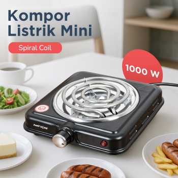 Gambar produk TaffHOME Kompor Listrik 1 Tungku Mini Portable Coil Hot Plate 1000W - SHP-5701