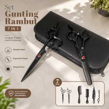 Biutte.co Set Gunting Rambut Salon 7in1 Buffing Stainless Steel 4Cr13 - H1679