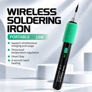 Lefav Solder Elektrik Adjustable Temperature Soldering 900 mAh 5V 15W - Black