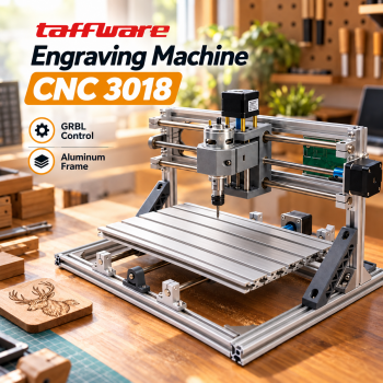 Taffware DIY Engraving Machine CNC 3018 with ER11 - Silver