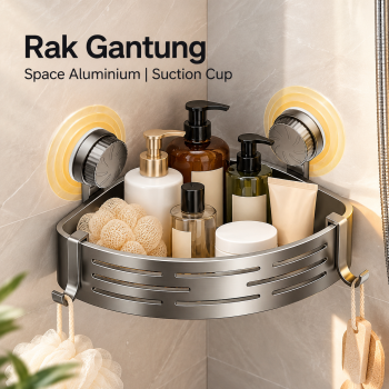 Boltra Rak Gantung Kamar Mandi Bathroom Organizer Suction Cup - RG9A