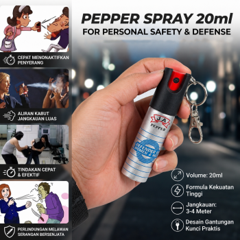 Gambar produk JA Guard Semprot Lada Perlindungan Diri Capsaicin Pepper Spray 20ml - PS007