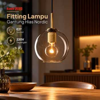 TaffLED Fitting Lampu Gantung Hias Nordic Minimalis E27 220V - KA28 - Golden