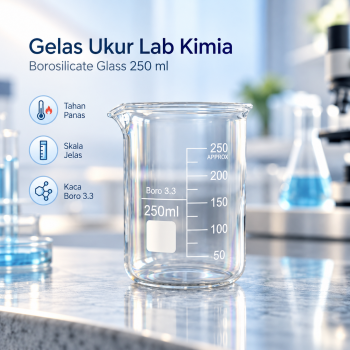 Gambar produk VYROX One Two Cups Gelas Ukur Lab Kimia Multifungsi Borosilicate Glass 250ml - BG17
