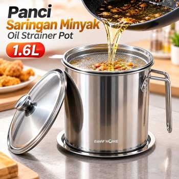 TaffHOME Panci Saringan Minyak Oil Strainer Pot 1.6L - ASAS13