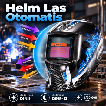 Gambar produk TaffGUARD Helm Las Otomatis Auto Darkening Welding Helmet - HW10
