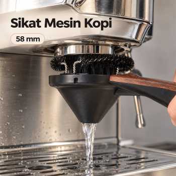 TRE Sikat Mesin Kopi Espresso Group Head Cleaning Brush Grouphead - 58mm Black