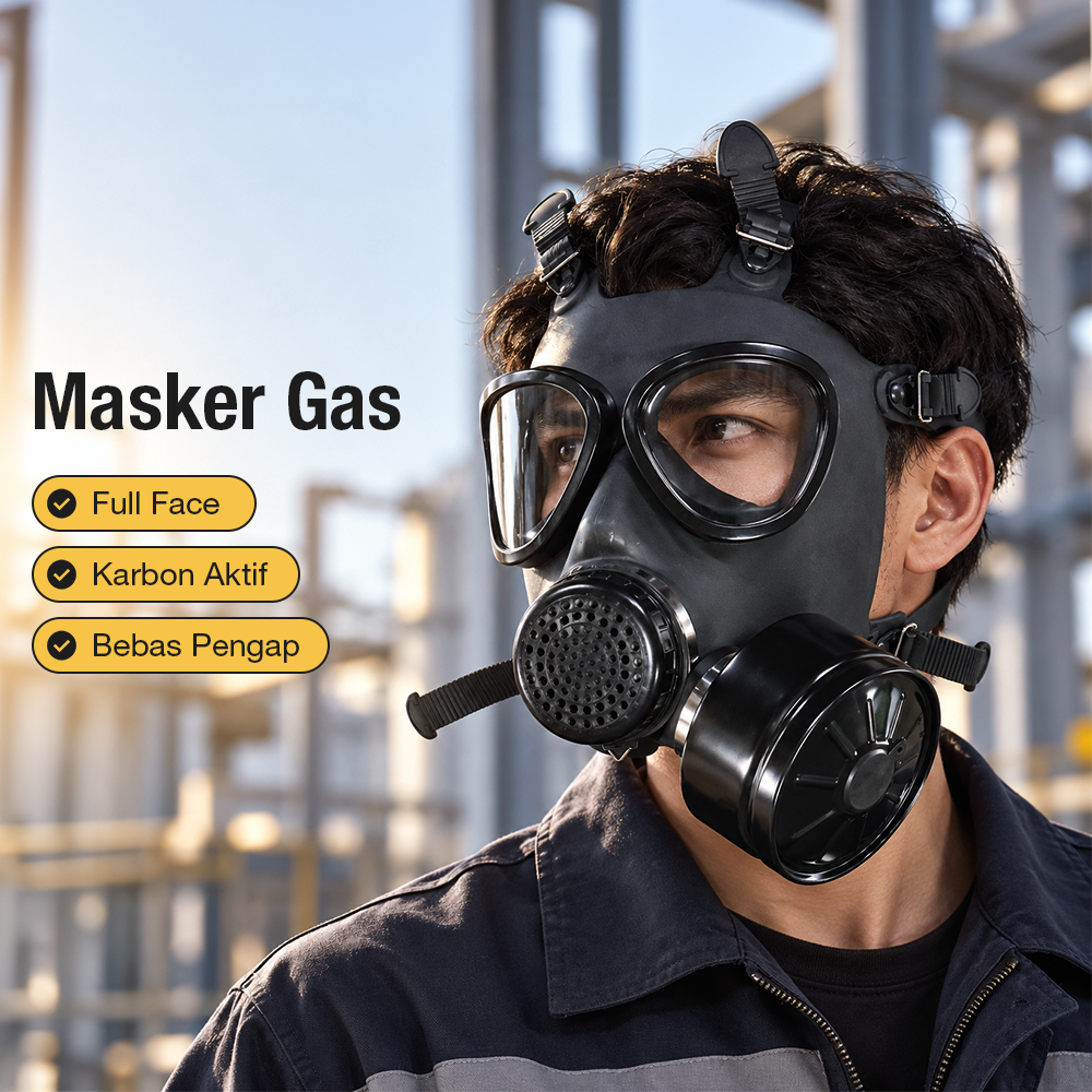 Gambar produk Tecto Masker Gas Respirator Full Face Pollution Protection with Filter - MF87 - Utama