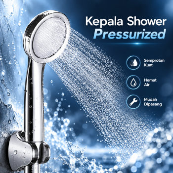 Gambar produk KALAX Kepala Shower Mandi Minimalist Pressurized Nozzle - K001
