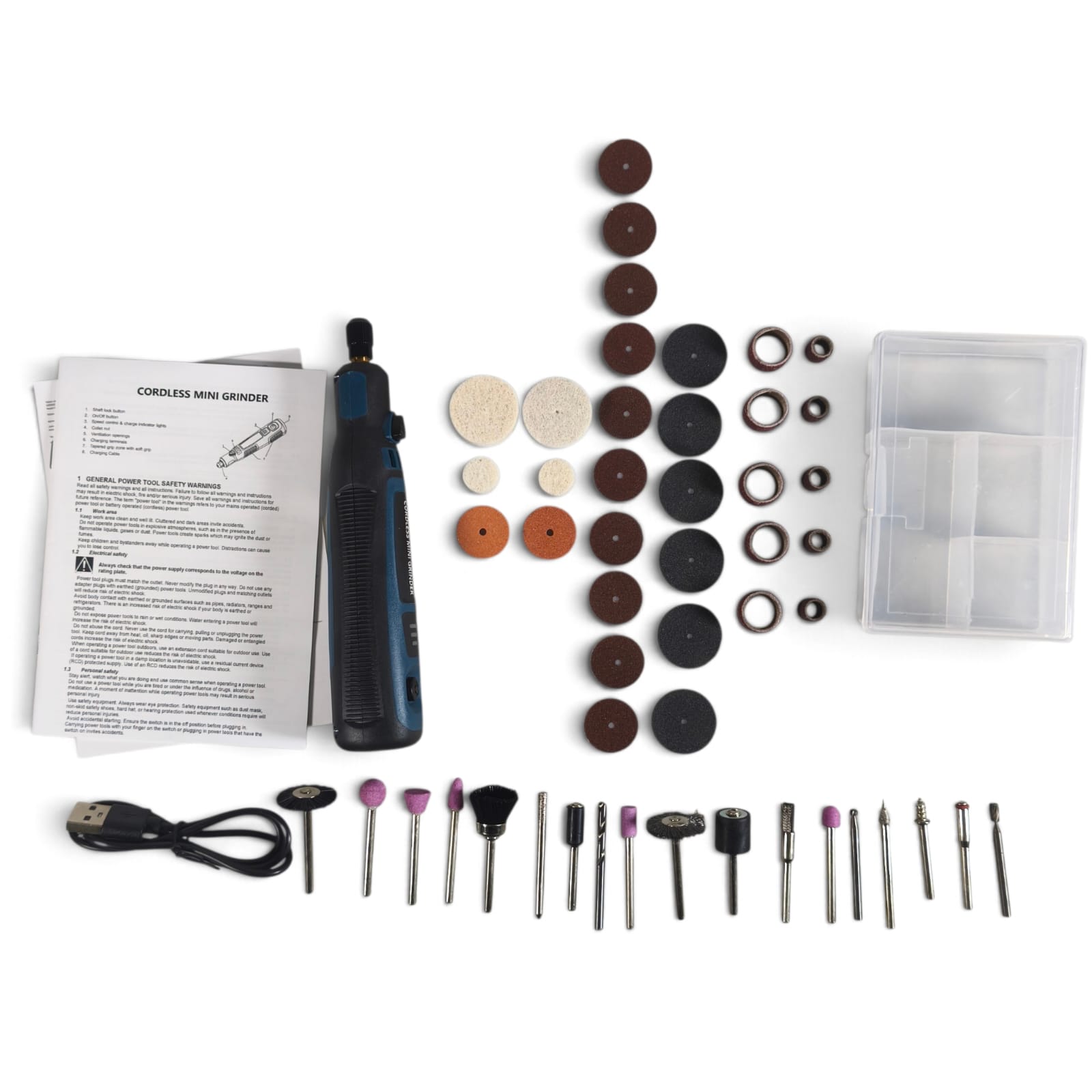 Gambar produk Longsa Bor Listrik Mini Grinder Polishing USB 3 Speed 15000 RPM 700mAh - TY-CM01 - 8