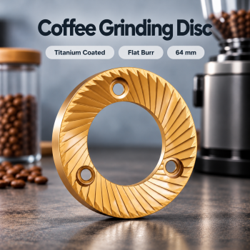 TOPU Mata Pisau Penggiling Biji Kopi Titanium Coated Flat Burr 64mm - Champagne Gold