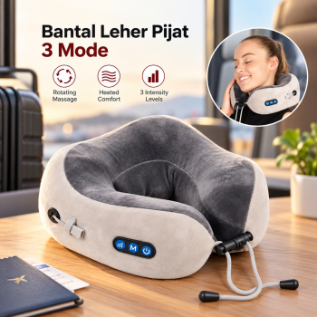 Travel-O Bantal Pijat Leher Elektrik 3 Mode Neck Massager Pillow - MP210