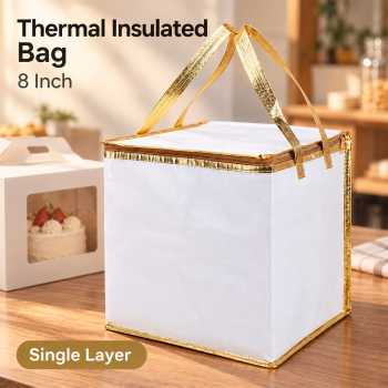 STYL Tas Pendingin Makanan Cooler Bag Thermal Insulated Bag 1 Layer - 8 Inch White
