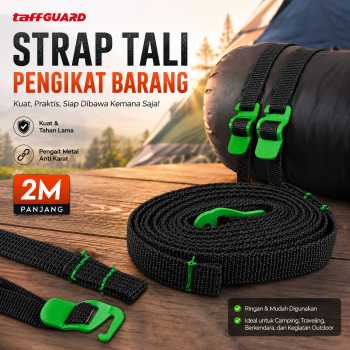 Gambar produk TaffGUARD Strap Tali Pengikat Barang Camping Rope Steel Quick Hook 2M - BC098K