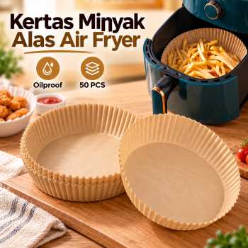 One Two Cups Kertas Alas Air Fryer Paper Liner Oilproof 16cm 50 PCS - MK5
