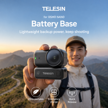 Gambar produk TELESIN Battery Base Charging Stand Magnetic DJI Osmo Nano 500mAh - S7-JBK-33-TDJ