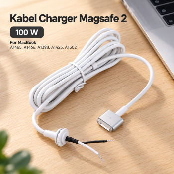 TOBO Kabel Charger Magsafe 2 T-Type Replacement Cable Macbook Air/Pro - 100 W White