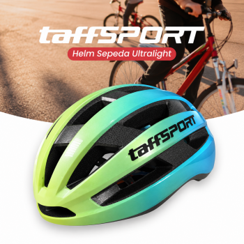TaffSPORT Helm Sepeda MTB Road Bike Bicycle Helmet 23 Air Vent - Green/Yellow
