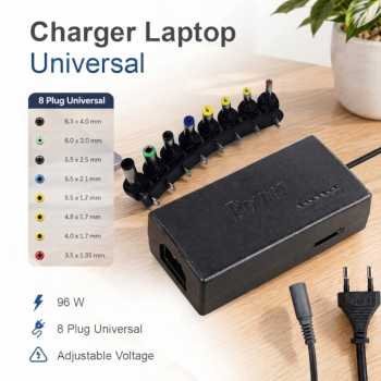 Adaptor Charger Laptop Universal 12-24V 4.5A AC to DC 96W 8 Plug EU - AYD-96W