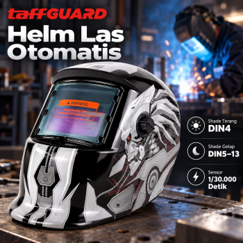 Gambar produk TaffGUARD Helm Las Otomatis Auto Darkening Welding Helmet Terminator - HW12