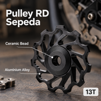WE Pulley RD Gigi Roda Sepeda Rear Derailleur Ceramic Aluminium Alloy - 13T Black