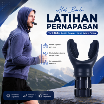 TaffSPORT Alat Bantu Latihan Pernapasan Breathing Lung Trainer - Slyz28