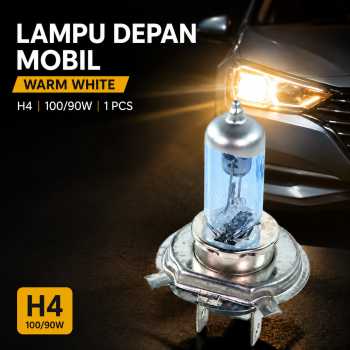 S&N Lampu Depan Mobil Headlamp Halogen H4 Warm White 100/90W 1 PCS - Silver