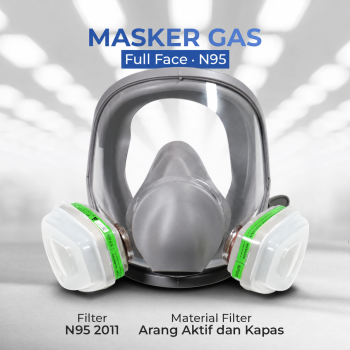 SAFURANCE Masker Respirator Full Face Gas Mask N95 - No Color