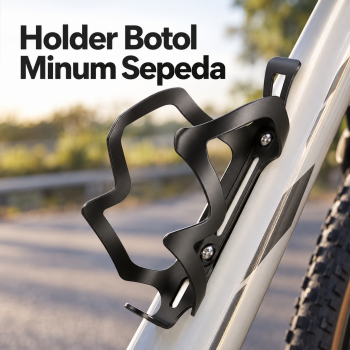 Cybox Holder Botol Minum Sepeda Aluminium Alloy Bike Bottle Cage - Black