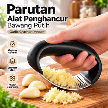 EPO Parutan Alat Penghancur Bawang Putih Garlic Crusher Presser - Black