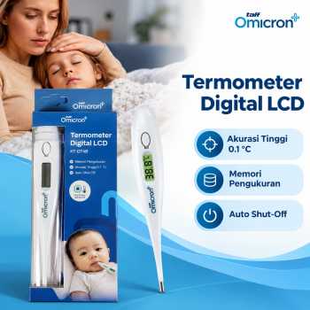 TaffOmicron Termometer Digital LCD Akurasi Tinggi Beeper Oral Ketiak - White