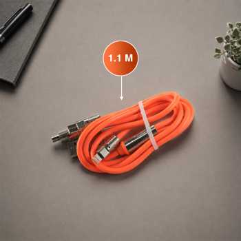Gambar produk Kabel Charger 3in1 Lightning Micro USB Type C 120W 6A 1.1M - D8 - 8