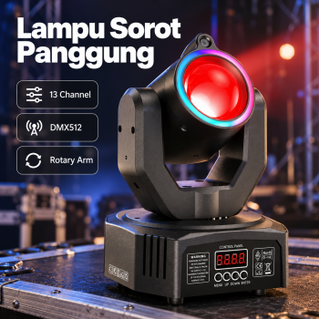 UKING Lampu Sorot Panggung LED Stage Spotlight Moving Head RGB 36W - Black