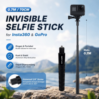 Gambar produk TaffSTUDIO Tongsis Insta360 GoPro Ultra Long Selfie Stick 0.7M - YZ669