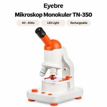 Eyebre Mikroskop Monokuler Anak Rechargeable 400x with LED Light - Orange