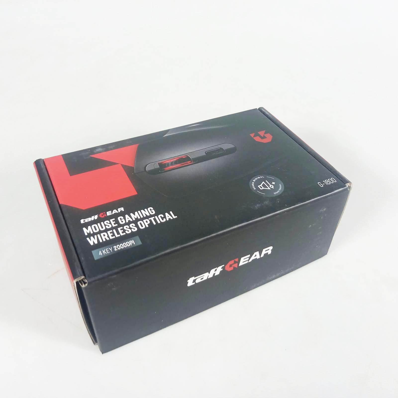 Gambar produk TaffGEAR Mouse Gaming Wireless Optical 2.4GHz Ergonomic 4 Key 2000DPI Silent Version - G-1800 - Kemasan