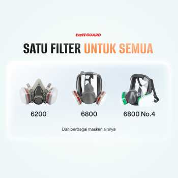 Gambar produk TaffGUARD Filter Masker Gas Respirator Cotton 6200 5N11 KN95 10PCS - KA-5N11 - 4