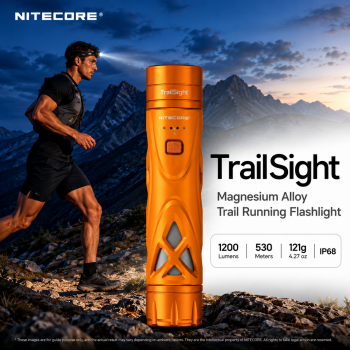 NITECORE Senter LED Trail Running Rechargeable 530M IP68 1200 Lumens - TrailSight