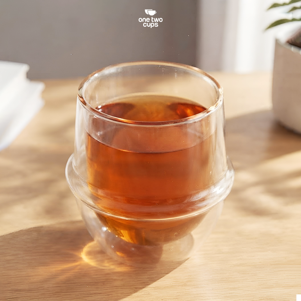 Gambar produk One Two Cups Gelas Kaca Aesthetic Kopi Teh Double Wall Glass 200ml - PLY1710 - 1