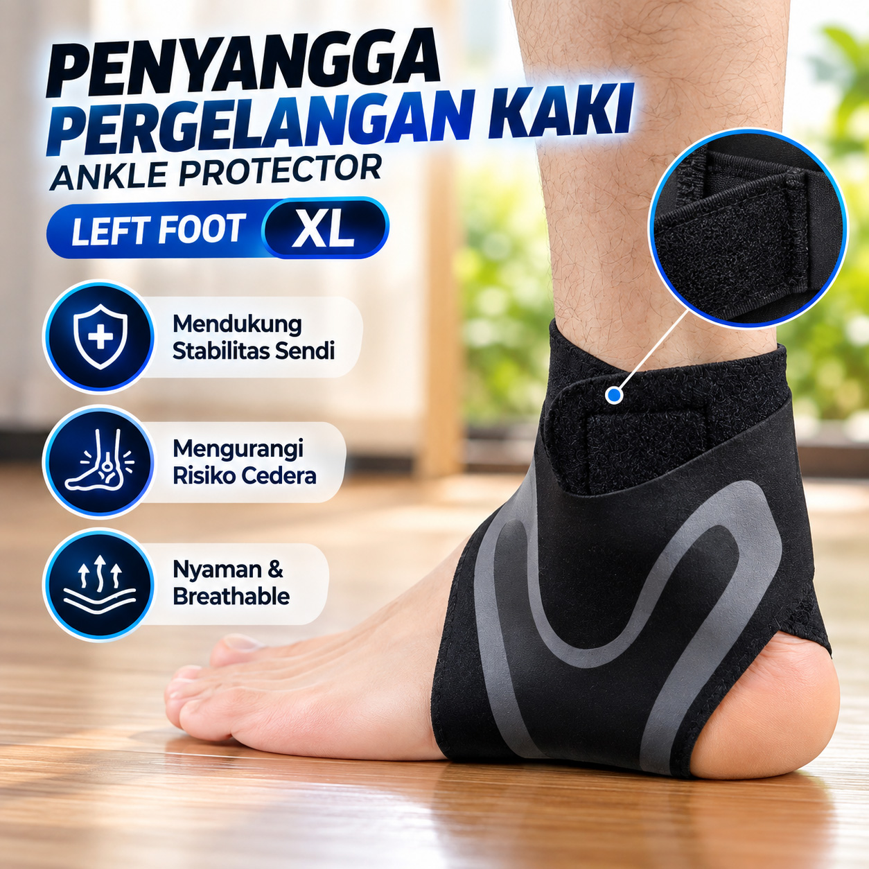 Gambar produk TaffSPORT Penyangga Pergelangan Kaki Ankle Protector Left Foot 1 PCS XL - J-L - Utama